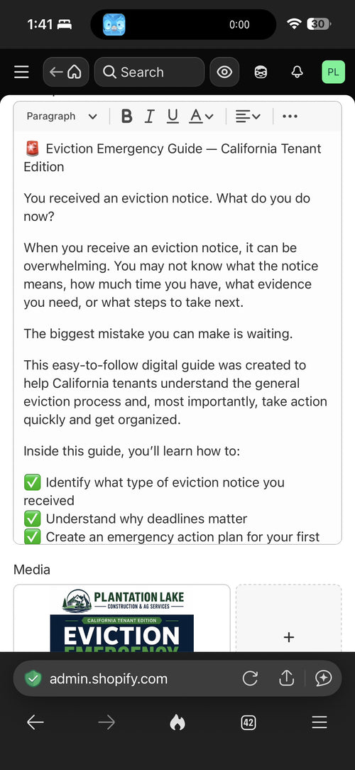 Eviction Emergency Guide — California Tenant Edition