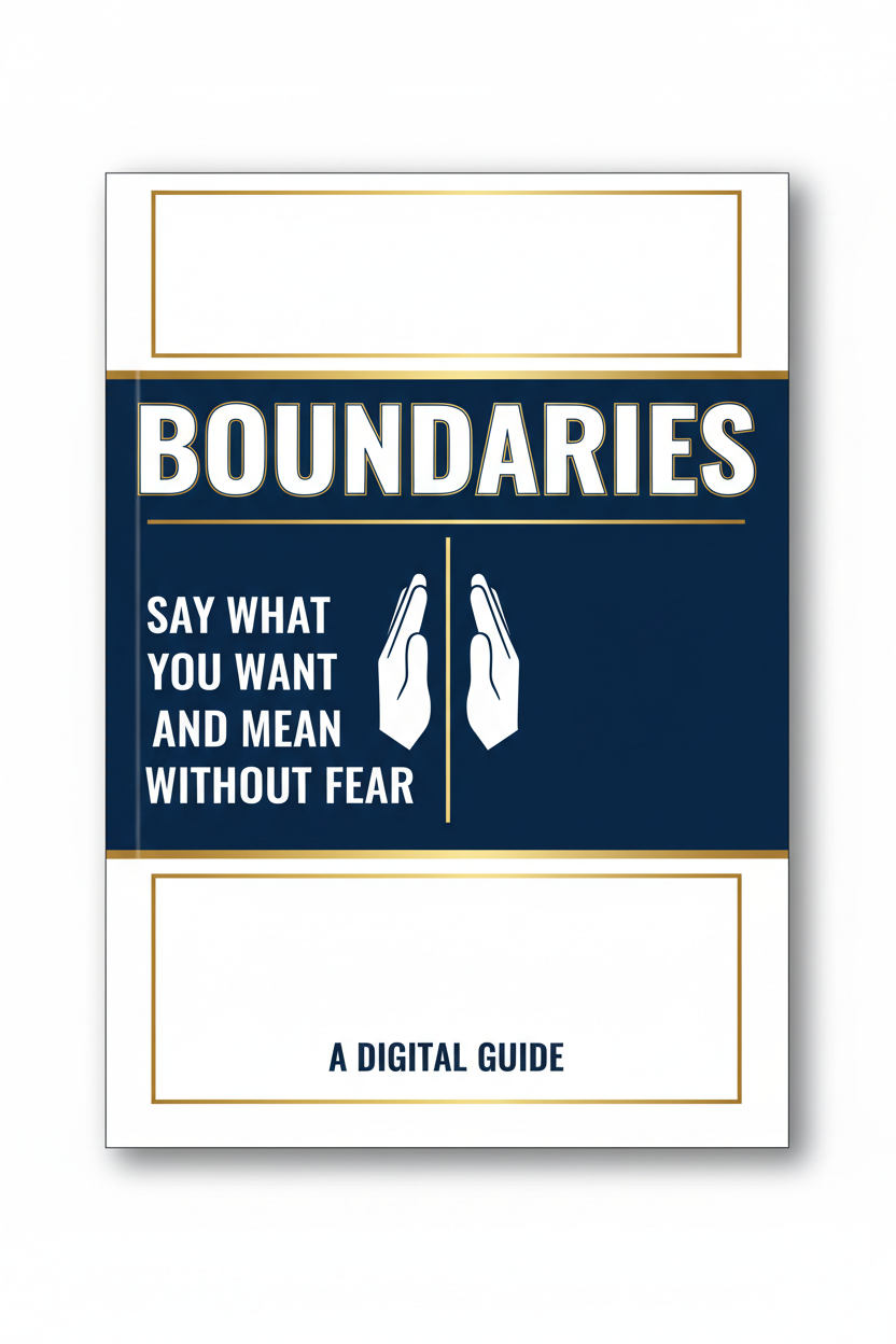 The Boundaries Blueprint: Say What You Want Without Being Afraid